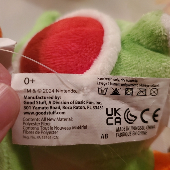 Nintendo Super Mario Yoshi Green 8" Bean Beanie Plush Stuffed - Picture 6 of 6